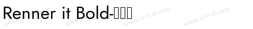 Renner it Bold字体转换